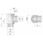 Соединение поворотное 24-BSE-S12-M18E