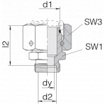 Соединение с гайкой 24-SWOS-L35-L10