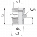 Соединение штуцерное 24-SDS-L35-N11/4T