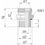 Соединение штуцерное 24-SDS-L22-G1/2E