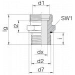 Соединение штуцерное 24-SDS-L35-M42E