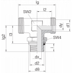 Соединение с контргайкой 24-SDAT-S6-M12F