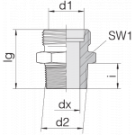 Соединение штуцерное 24-SDS-L6-R3/8T