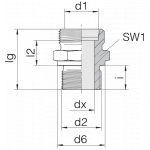 Соединение штуцерное 24-SDS-L6-G1/8B