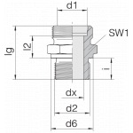 Соединение штуцерное 24-SDS-L35-M26B