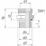 Соединение штуцерное 24-SDS-L6-M10E