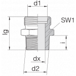 Соединение штуцерное 24-SDS-LL4-M8T