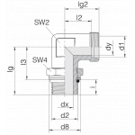 Соединение с контргайкой 24-SDAE-S8-M14F