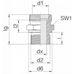 Соединение штуцерное 24-SDS-L35-G3/4B