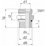 Соединение штуцерное 24-SDS-L35-M33F
