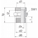 Соединение штуцерное 24-SDS-S12-M27B