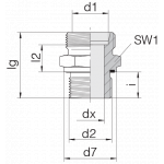 Соединение штуцерное 24-SDS-S16-M27E