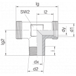 Соединение штуцерное 24-SDT-L10-M14T-P