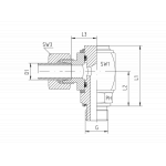 Поворотно-резьбовые соединения - Витворт - цилиндрический - с накидной гайкой типа SC
