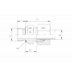 Метрическая - цилиндрическая резьба - мягкое уплотнение wd - с накидной гайкой типа SC