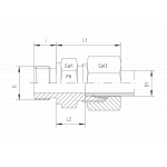 Витворт - цилиндрическая резьба - Б - с накидной гайкой типа SC