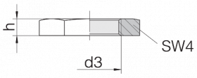 Гайка шестиграннная 24-LN-L28-S25-IM36