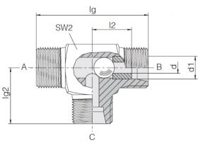 Челночный клапан трубного монтажа 24-VST
