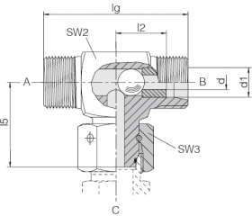 Челночный клапан трубного монтажа 24-VSSWOT