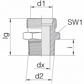 Соединение штуцерное 24-SDS-L10-N1/2T