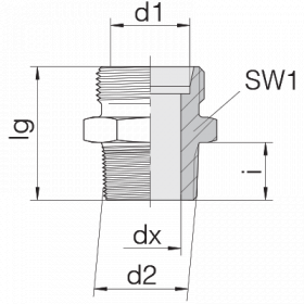 Соединение штуцерное 24-SDS-L6-N1/8T