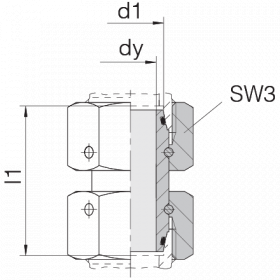 Соединение с двумя гайками 24-SW2OS-S14-CP1