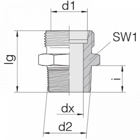 Соединение штуцерное 24-SDS-L42-N11/2T