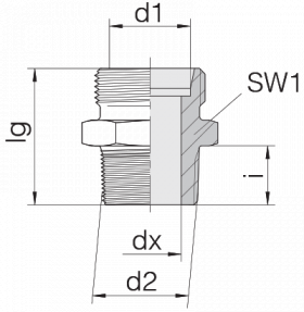 Соединение штуцерное 24-SDS-LL4-M10T