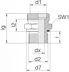 Соединение штуцерное 24-SDS-L22-G3/4E