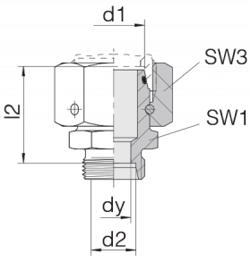 Соединение с гайкой 24-SWOS-S16-L12