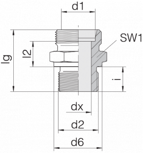 Соединение штуцерное 24-SDS-L6-G1/4B