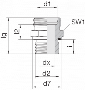 Соединение штуцерное 24-SDS-S10-M12E