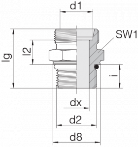 Соединение штуцерное 24-SDS-S10-M16F