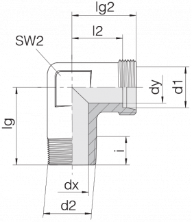 Соединение штуцерное 24-SDE-LL4-M8T