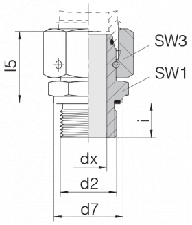 Соединение штуцерное 24-SWOSDS-L18-G3/4E