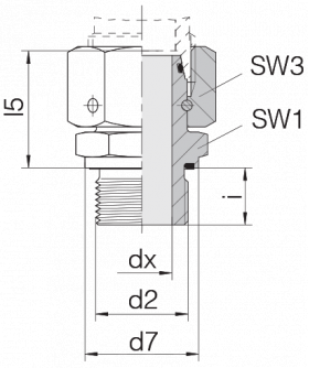 Соединение штуцерное 24-SWOSDS-S14-M20E