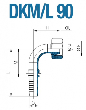 Фитинг  DKM/L 90 14x1,5 08L 06