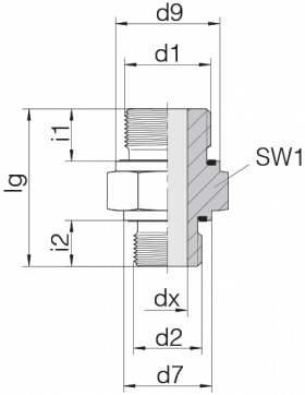 Соединение штуцерное GP-SD2S-G11/2E-G11/4E