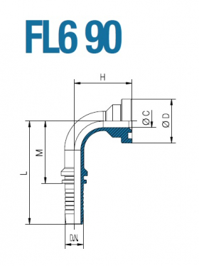 Фланец FL6 90 3/4" 19