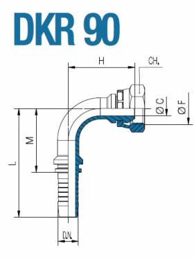 Фитинг  DKR 90 1" 19