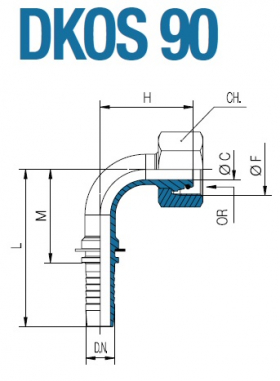 Фитинг  DKOS 90 10S 06