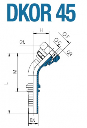 Фитинг  DKOR 45 1" 25