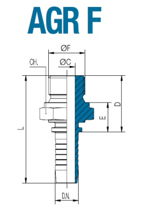 Штуцер AGR F 1/4" 06