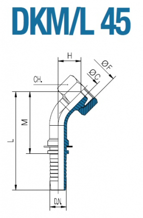 Фитинг  DKM/L 45 16x1,5 10L 10