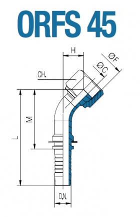 Фитинг  ORFS 45  9/16"-18 06