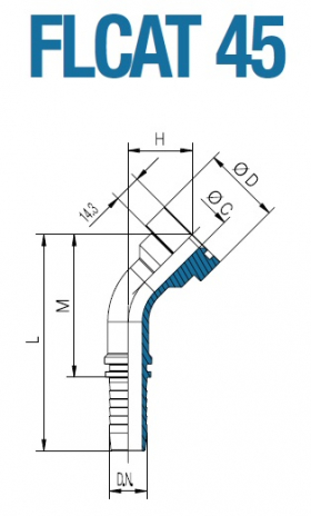 Фланец FLCAT 45 3/4" 19