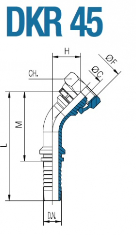 Фитинг  DKR 45 1" 19