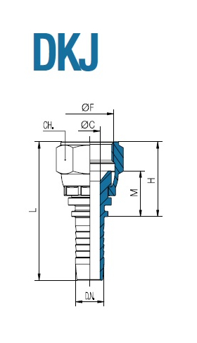 Фитинг  DKJ 7/8"-14 10