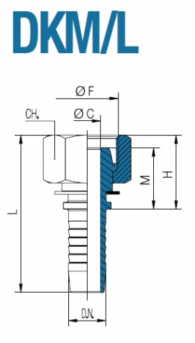 Фитинг  DKM/L 16x1,5 10L 10