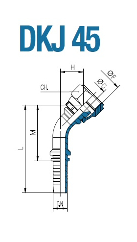 Фитинг  DKJ 45 7/16"-20 06